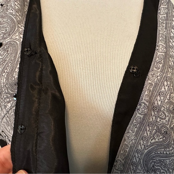 Y2K black and white asymmetrical halter scarf dress size 2. - Picture 12 of 13